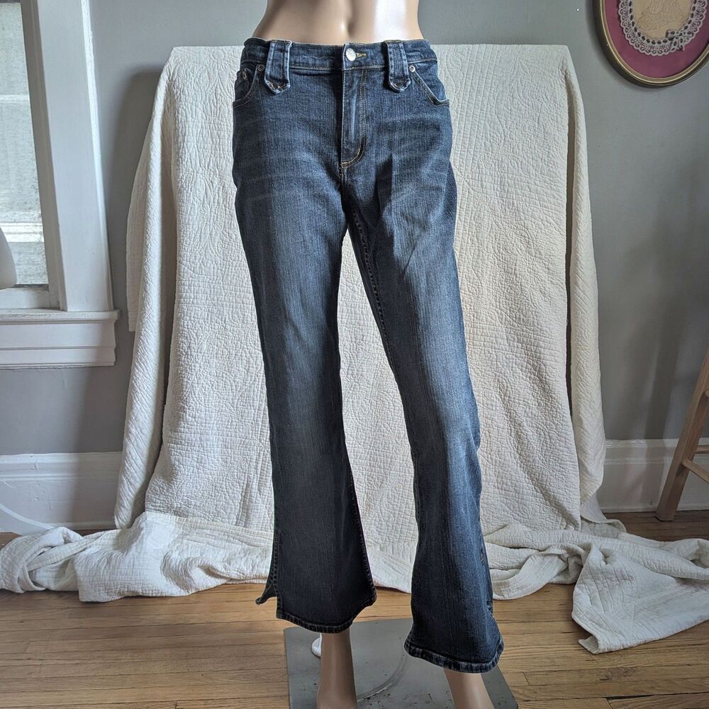 Vintage Y2K Arizona Jean Co Low Rise Denim Flare Pocketless Hipster Jrs Size 11